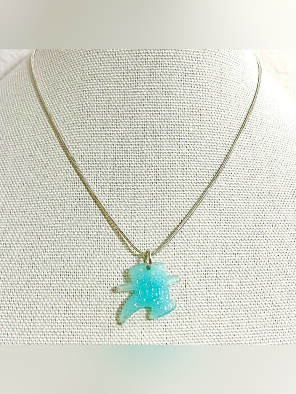 Blue Plague Doctor Pendant Necklace